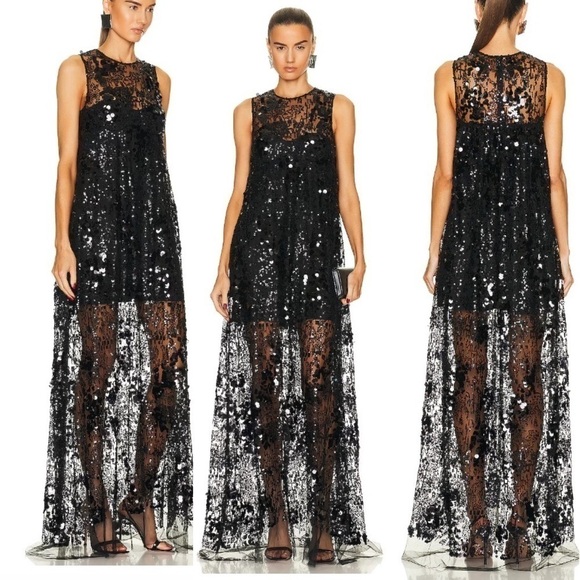 Aknvas Dresses & Skirts - AKNVAS Maja Embellished Sheer Gown